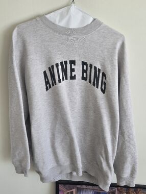 Anine Bing Light Gray Crewneck Sweatshirt